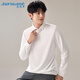 真維斯（JEANSWEST）長袖POLO衫男春夏商務(wù)休閑打底衫t恤男白色XL