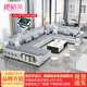櫻格萊沙發(fā)客廳現(xiàn)代簡(jiǎn)約多功能免洗貓抓布大戶型布藝沙發(fā)組合整裝貴妃 六件套3.6米+茶幾電視柜一套 免洗貓抓布+升級(jí)乳膠彈簧版偏軟