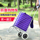 美納美買(mǎi)菜車(chē)購物車(chē)拖車(chē)小拉車(chē)老人買(mǎi)菜手拉車(chē)爬樓可折疊拉桿行李車(chē)小車(chē) 送贈品-普通發(fā)泡兩輪款【紫色】
