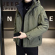 JEEP SPIRIT吉普男士羽絨服冬季加厚2025新款潮牌感休閑防寒服連帽工裝外套男 JEEP軍綠色 【90%顧客購買】 M 【偏大一碼 建議80-120斤】