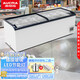 澳柯瑪（AUCMA）冰柜商用超市臥式展示柜玻璃門(mén)島柜冷凍雪糕展示柜冰淇淋冷柜商用大容量無(wú)霜冰柜 800升丨2.15米低溫-24℃丨高配2209PA