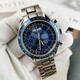 【二手99新】歐米茄男表超霸系列日期星期夜光計時(shí)自動(dòng)機械原裝精鋼男士休閑二手瑞士奢侈品手腕表 40表徑藍盤(pán)雙歷3222.80.00 支持鑒定假一賠三