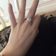 凡愛公主方形莫桑鉆戒指女925銀求婚結(jié)婚戒仿鉆1克拉莫桑石顯大閉口 D色莫桑石 50分