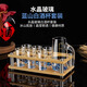 創(chuàng  )意輕奢白酒杯分酒器家用高檔玻璃喝酒杯子一口杯帶刻度酒具套裝 藍山【1壺6杯】+酒架