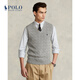 Polo Ralph Lauren 拉夫勞倫 男裝 經(jīng)典款絞花編結棉質(zhì)針織衫背心RL15102 020-灰色 M