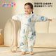 可優(yōu)比（KUB）寶寶睡袋恒溫兒童防踢被春秋冬款加棉嬰幼兒睡衣分腿睡袋 7A抗菌-雪境樂園-【白金夾棉】 110碼（建議身高100-110cm）