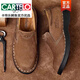 卡帝樂(lè )鱷魚(yú)（CARTELO）男鞋大頭皮鞋男英倫真皮復古頭層牛皮休閑工裝鞋馬丁鞋 暗棕色套腳 8803 40