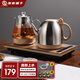 友家鋪子（Biooner） 全自動(dòng)底部上水電熱水壺家用抽水式燒水器茶爐茶具套裝泡茶專(zhuān)用茶臺燒水壺 1L 底部上水-金色蒸茶款(37*20cm) 金色