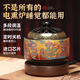 軒椽閣（xuanchuange）電子香薰爐家用檀香粉沉香熏香爐調溫定時(shí)陶瓷香道茶室禪意擺件 【升級款九龍電子熏香爐】