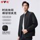 雅鹿夾克男2025春季棒球領(lǐng)寬松休閑爸爸裝行政外套商務(wù)休閑中年上衣