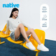 native秋季新款Cookie厚底增高餅干鞋時(shí)尚小白鞋百搭休閑板鞋 白色|白色 38
