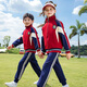 卡瓦拉兒童校服秋冬學(xué)生套裝幼兒園服小學(xué)初中高中班服加絨加厚沖鋒外套 1013春秋款兩件套 150碼