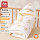 愛(ài)貝迪拉新生兒包被嬰兒防驚跳夏季秋冬四季寶寶抱被睡袋包單嬰幼兒通用 秋冬5~15°C適用（奇跡花園）暖姜系列&加厚