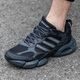 阿迪達(dá)斯（adidas）運(yùn)動(dòng)鞋男鞋女鞋 夏季新款CLIMACOOL清風(fēng)休閑鞋輕便透氣跑步鞋 清風(fēng)鞋/鞋底鏤空/黑-灰 42 碼