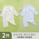 小三月冰絲莫代爾嬰兒連體衣夏季薄款長(zhǎng)袖空調(diào)服睡衣新生兒外出哈衣夏裝 L5莫代爾黃色和藍(lán)色 73cm建議9-14斤