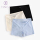 TINGE冰絲無(wú)痕防走光安全褲打底平角內褲女 網(wǎng)眼透氣款黑色+黑色 XXL
