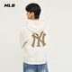 MLB官方男女大logo老花復古長(cháng)袖連帽寬松運動(dòng)衛衣春夏HDM01 紐約洋基隊/深奶油色 M
