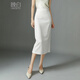 晚白【斷碼清倉】時(shí)尚氣質(zhì)半裙休閑百搭通勤OL半身裙 白色 L