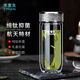 水宜生純鈦玻璃杯雙層鵝蛋杯男便攜抑菌高端泡茶專用耐高溫水晶杯子女士 鈦晶銀【禮盒包裝】