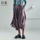 日著（rizhuo）原創(chuàng)設(shè)計女褲2024夏季新款小眾別致闊腿褲休閑寬松哈倫牛仔褲 唰粉 XL