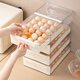 家の物語(yǔ)（KATEI STORY）抽屜式雞蛋收納盒冰箱專(zhuān)用食品級廚房雞蛋盒架托整理保鮮神器 翻蓋款【2層可收納48課蛋】