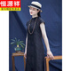 恒源祥新中式國風(fēng)改良旗袍連衣裙女夏季新款感氣質(zhì)顯瘦黑色長(cháng)裙子潮 黑色 2XL建議145-160斤