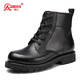 強人3515原廠(chǎng)作戰靴男靴頭層牛皮工裝靴百搭耐磨馬丁靴固特異單靴 黑色 40