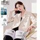 香影小西裝外套2026春新款米白氣質(zhì)休閑西服爆款職場(chǎng)輕熟風(fēng)女裝 米色 L