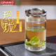 格亞（GEYA）玲瓏雙層玻璃杯迷你茶杯男女士高顏值水杯矮胖泡茶杯便攜小杯子 單層杯240ml 【禮盒裝】
