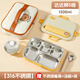 沃德百惠（WORTHBUY）316不銹鋼保溫飯盒上班族小學(xué)生專(zhuān)用餐盒便當(dāng)盒可微波爐加熱飯盒 316達(dá)達(dá)獅5格+餐具+湯碗+袋