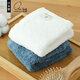 淺野（air kaol）日本進(jìn)口小毛巾洗臉成人吸水純棉兒童方巾嬰兒手帕敏感肌可用禮盒 雪花白+青峰藍 裝 2條