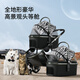 DO DO PET豪華寵物推車(chē)貓咪外出便攜高端寵物車(chē)中小型犬狗狗折疊分離手推車(chē) 黑色【搖籃可分離-加強鋁合金】 建議狗狗40斤內，貓咪2-4只