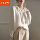紅蜻蜓 衛(wèi)衣女新款2025春上衣女士針織打底寬松線衣連帽女裝針織衫 白色 均碼 （適合80-130斤）