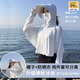 滬尚美館 防曬衣女士冰絲網(wǎng)眼夏季戶外騎行防紫外線防曬服寬松防曬短外套 升級原紗面料-白色2件套