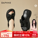 DAPHNE達芙妮厚底拖鞋女外穿夏涼鞋夏季新款厚底仙女風(fēng)沙灘一字涼拖 黑色 39 (245mm) 標準碼
