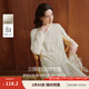 茵曼（INMAN）打底衫女士長袖T恤2025春季女裝新款圓領(lǐng)寬松洋氣內(nèi)搭白色上衣 霜白色 M