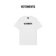 VETEMENTS25新款重磅榻榻米繡花純棉100%t短袖t恤男女士高檔輕奢 65352005 乳白 S