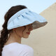偶森防曬帽女夏季貝殼帽遮陽(yáng)太陽(yáng)帽子戶(hù)外騎行空頂帽遮臉大帽檐沙灘帽 FSMZ001-1淺藍