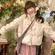 派吉鯊2025新款棉服女冬季韓系碎花棉襖短款小個(gè)子超好看面包服棉衣 粉(碎花) M 建議105-120斤