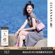 歌力思（ELLASSAY）【博主同款】夏季新款格雷系灰色休閑美式復古T恤連衣裙女 煙灰色 M