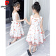 皮爾卡丹（pierre cardin）女童夏裝2025新款韓版連衣裙超洋氣兒童露背公主裙夏季小女孩裙子 桔色 +包包 110 (110cm建議身高90-95cm)