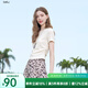 百圖betu女裝2025夏季新款T恤側(cè)腰收褶設(shè)計(jì)簡(jiǎn)約百搭短袖上衣女2507T07 白色 L