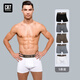 CR7 CRISTIANO RONALDO【C羅同款】?jì)妊澞写杭拘驴钍孢m透氣四角平角男士?jì)妊?條套裝 8123-49-2413/ 5條 M （建議115-135斤）