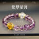月老祠堂【已過(guò)香】金發(fā)晶烏拉圭紫水晶手鏈紫夢(mèng)星河智慧財運手串生日禮物 【10mm】紫夢(mèng)星河 好運相隨 手圍：15.5cm【咨詢(xún)調節手圍】
