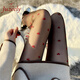 JUZEELY紅色愛(ài)心絲襪純欲性感黑絲女夏薄款光腿神器波點(diǎn)高透連褲襪 5D紅色愛(ài)心 1雙 M 【紅色桃心105-145斤】