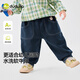 嘟嘟家寶寶牛仔褲卡通秋裝男童褲子秋款潮兒童長(cháng)褲女童童裝 牛仔藍色 90
