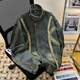 衣然呈品做舊解構(gòu)牛仔夾克男春秋季vintage美式工裝上衣寬松立領(lǐng)潮牌外套 復(fù)古藍(lán) L 【建議120-135斤】