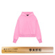 WE11DONE男女同款經典新款背面刺繡休閑連帽衫衛(wèi)衣 粉色 S