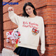 FILA FUSION斐樂潮牌情侶款套頭衛(wèi)衣2025春季新年款時(shí)尚純棉針織上衣