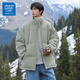 JEANSWEST LIFE棉衣男冬季2025新款外套男加厚潮流保暖棉服 灰綠MYM24-99999 XL （建議140-165斤）